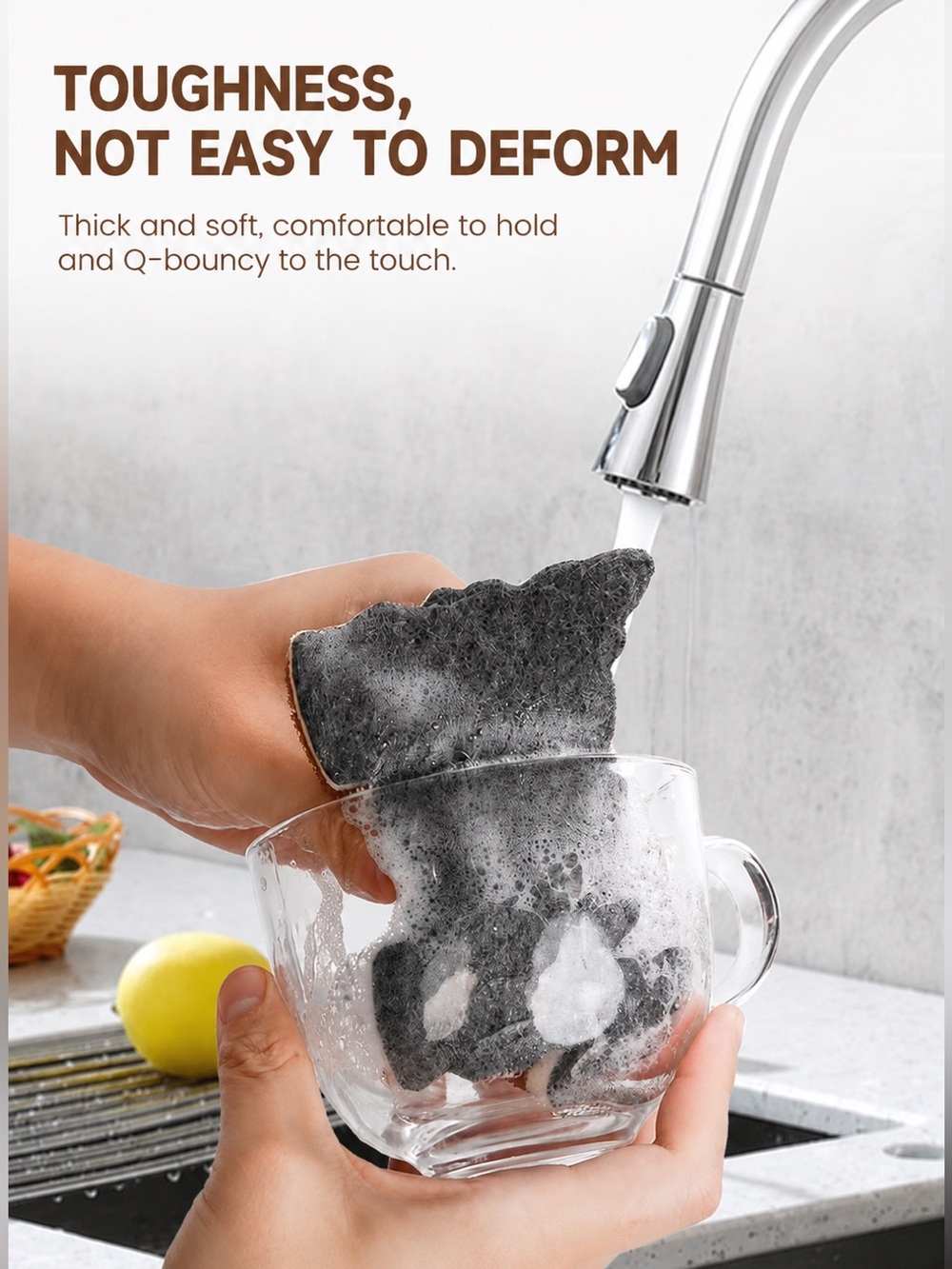 Three Layer Dog-Shaped Kitchen Sponges - Set of 4 Non Scratch - Picture 6 of 7